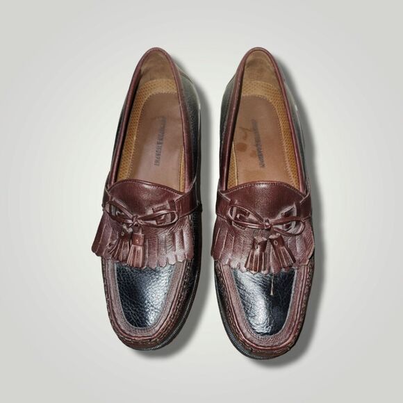 Johnston & Murphy Aragon II Kiltie Tassel Loafer 20-0592 Black-Brown Men 9.5 main image 9